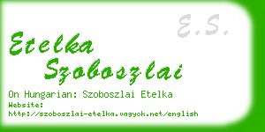 etelka szoboszlai business card